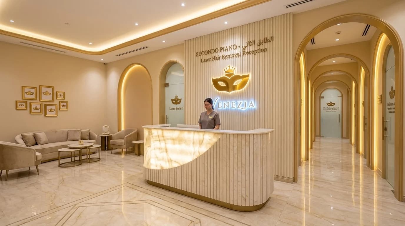 مخطط الطابق الثاني - إزالة الشعر بالليزر والاستقبال